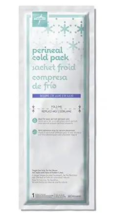 Medline Deluxe Perineal Cold Packs with Adhesive Strip, 4.5" x 14.25", Pack of 24, Ideal for Postpartum Perineal Care
