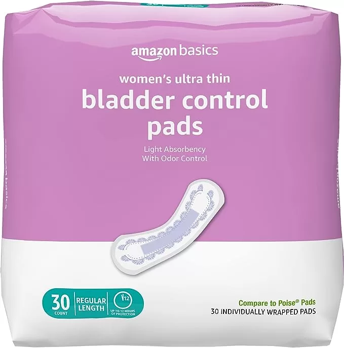 amazon basics women's ultra thin bladder control pads light absorbency with odor control