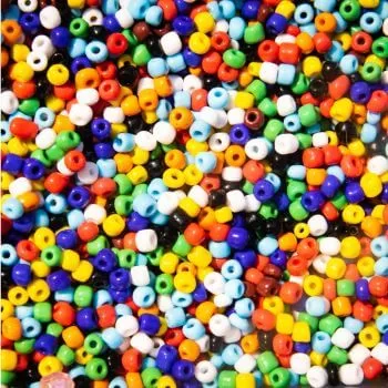 multiple colored beads all mixed together